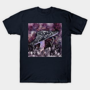 Witchy Ladybug Mushroom Negative Painting T-Shirt